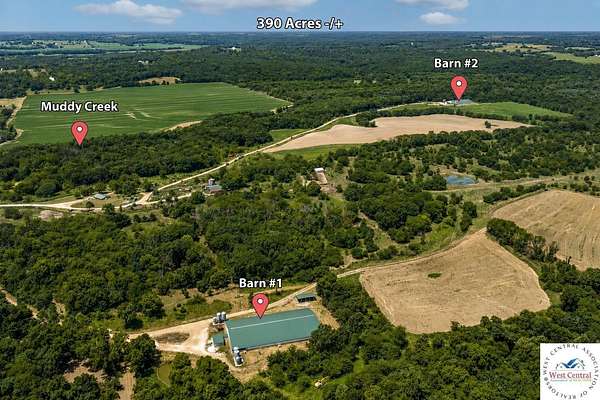390 Acres of Land for Sale in Sedalia, Missouri