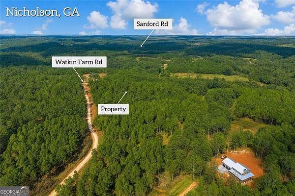 10 Acres of Residential Land for Sale in Nicholson, Georgia