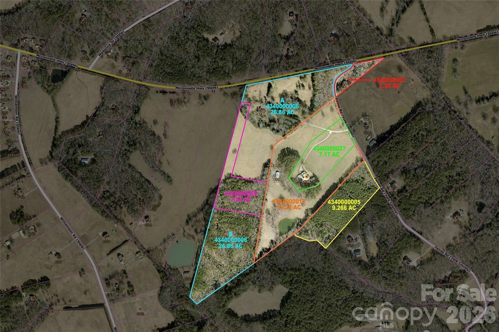 33.9 Acres of Land for Sale in Rock Hill, South Carolina
