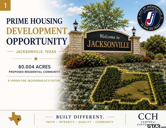 80 Acres of Recreational & Residential Land for Sale in Jacksonville, Texas