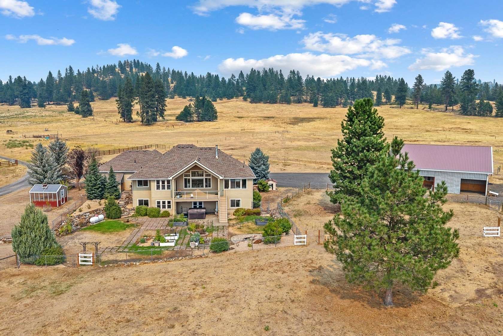 21.6 Acres of Agricultural Land with Home for Sale in Chattaroy, Washington