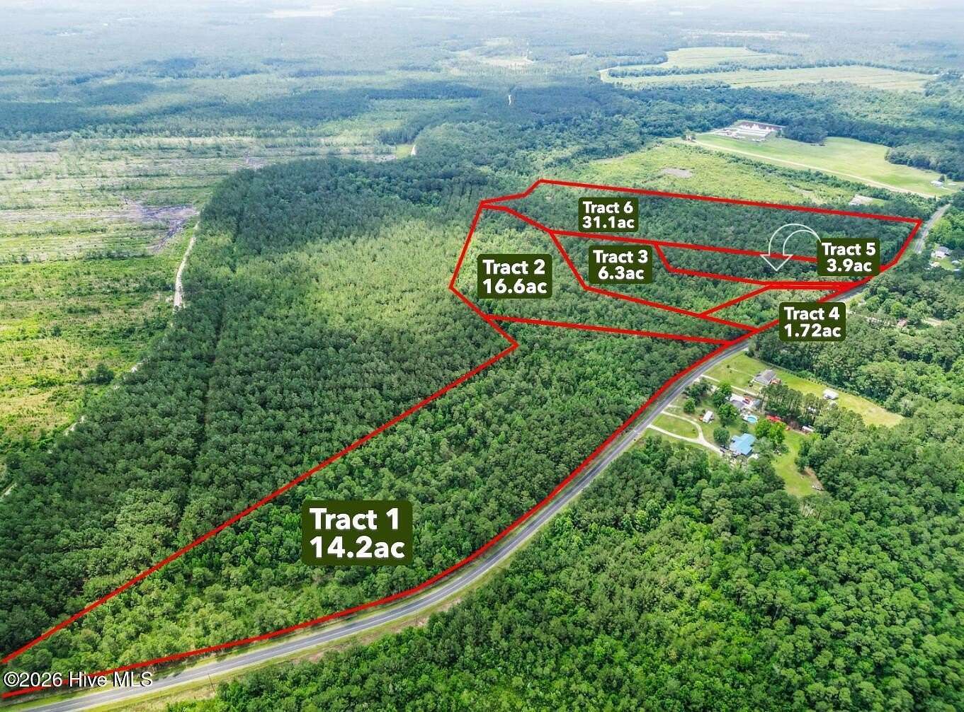 14.2 Acres of Land for Sale in Richlands, North Carolina