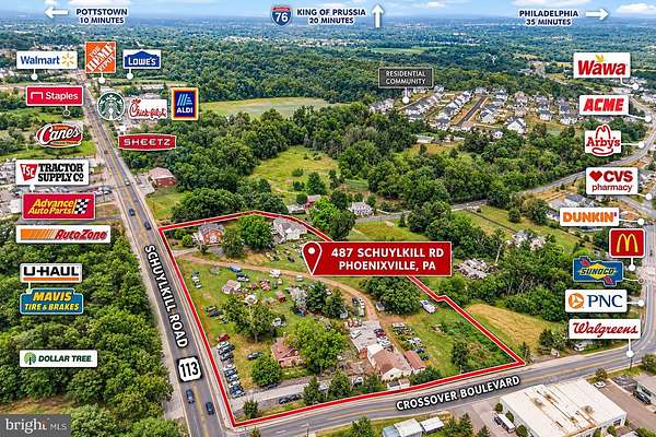 2.8 Acres of Mixed-Use Land for Sale in Phoenixville, Pennsylvania