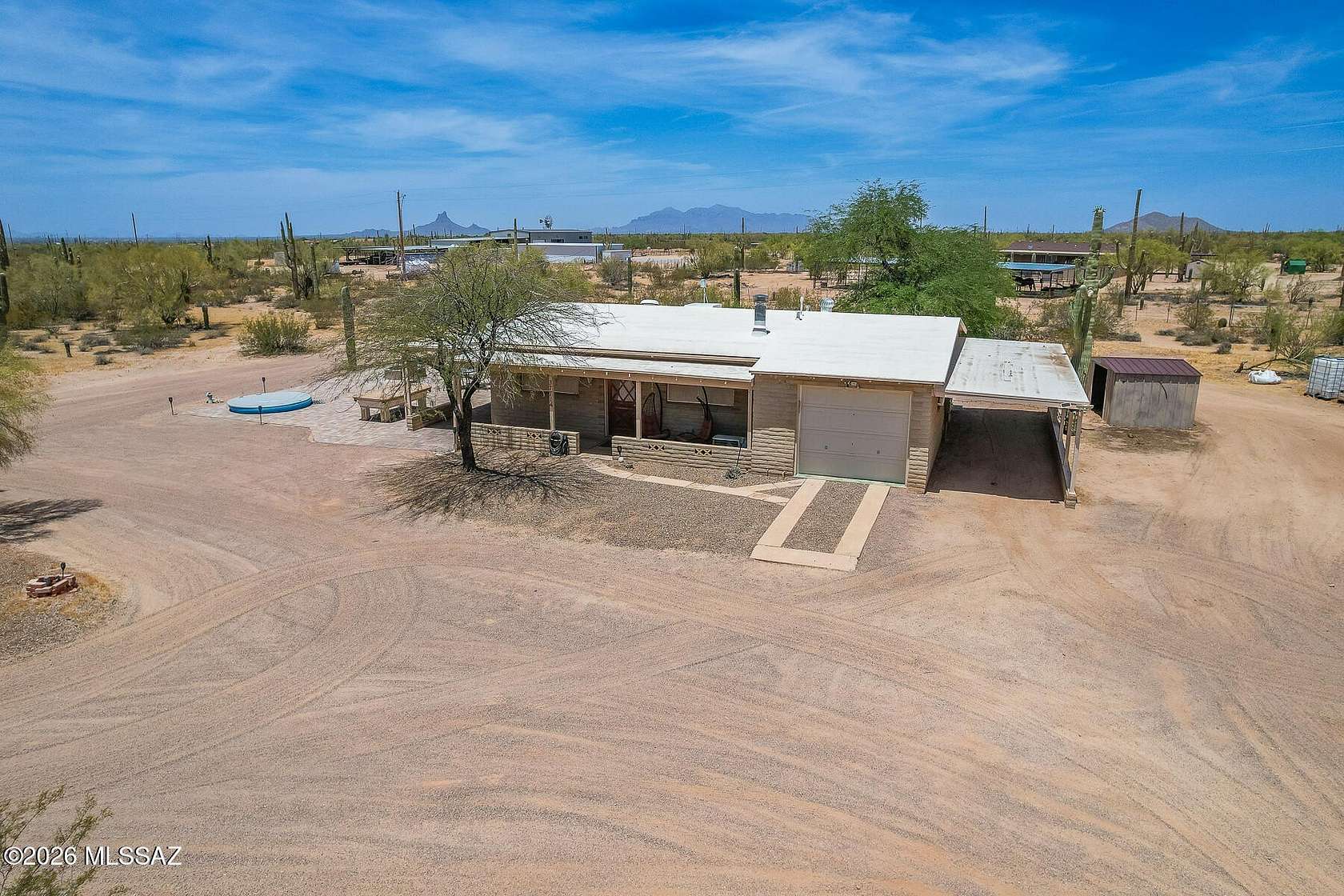 3 Acres of Land with Home for Sale in Marana, Arizona