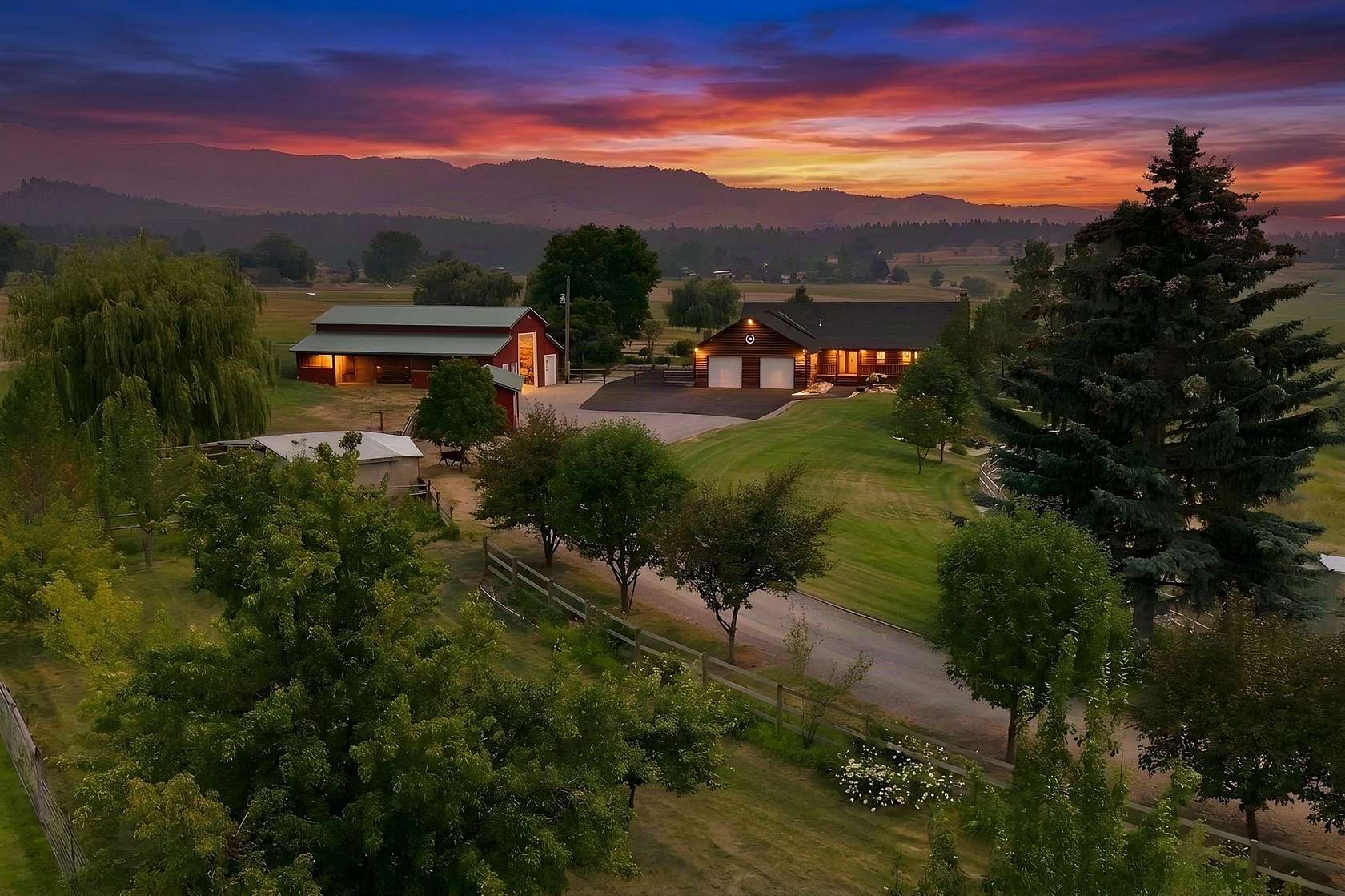 10 Acres of Land with Home for Sale in Corvallis, Montana