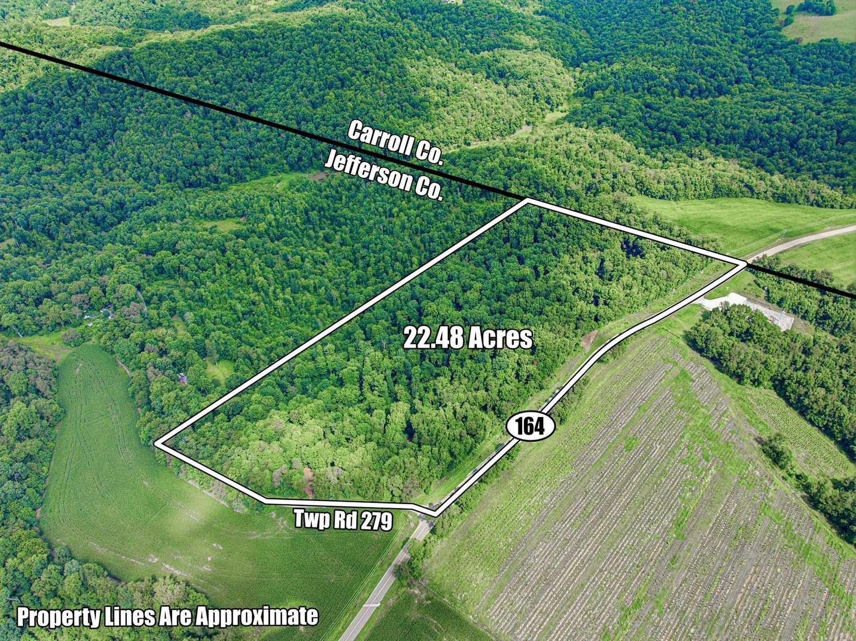 22.5 Acres of Recreational Land for Auction in Bergholz, Ohio