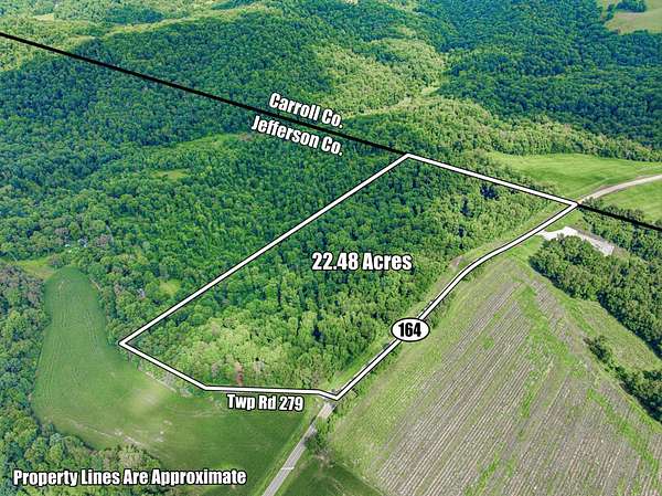 22.5 Acres of Recreational Land for Auction in Bergholz, Ohio
