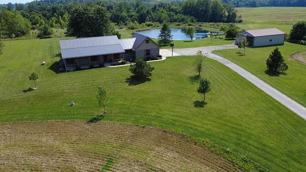 20.5 Acres of Land with Home for Sale in La Fontaine, Indiana