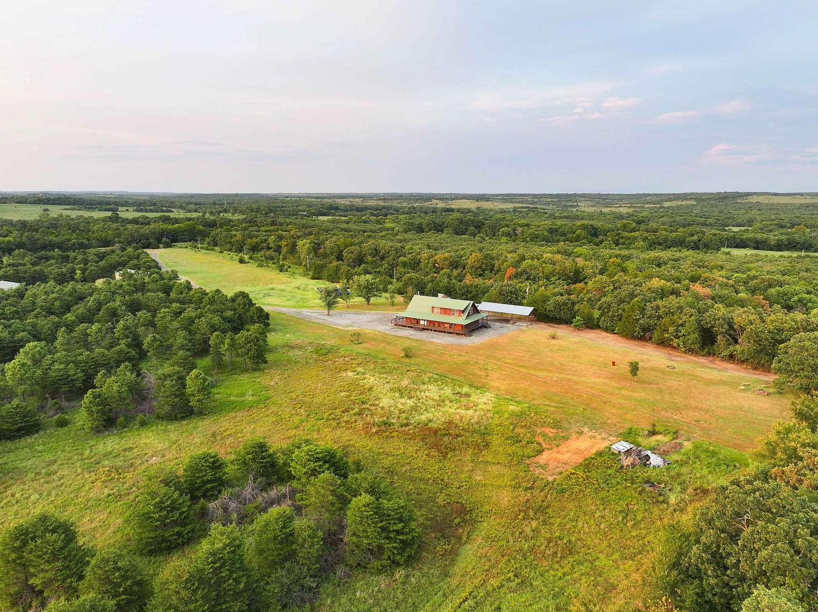 40 Acres of Land with Home for Sale in Dustin, Oklahoma