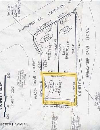 0.48 Acres of Commercial Land for Sale in Lafayette, Louisiana