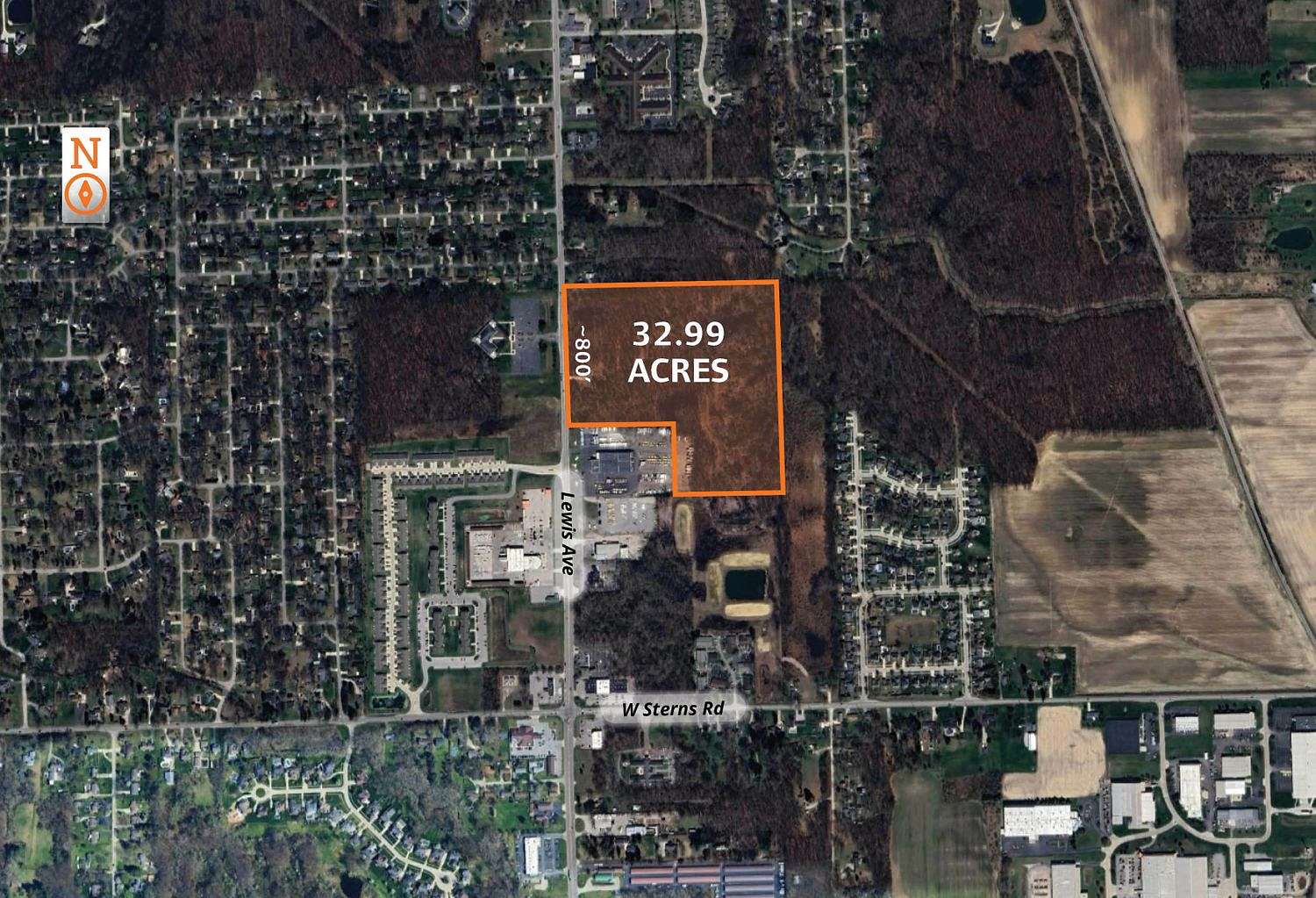 29.5 Acres of Mixed-Use Land for Sale in Temperance, Michigan