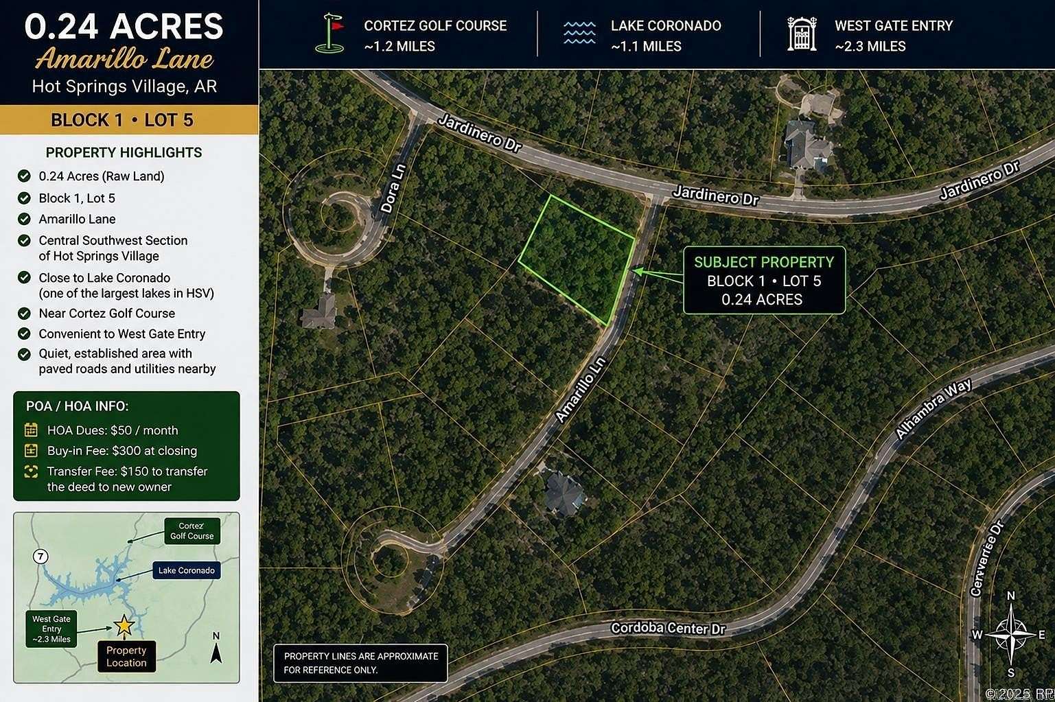 0.24 Acres of Residential Land for Sale in Hot Springs Village, Arkansas