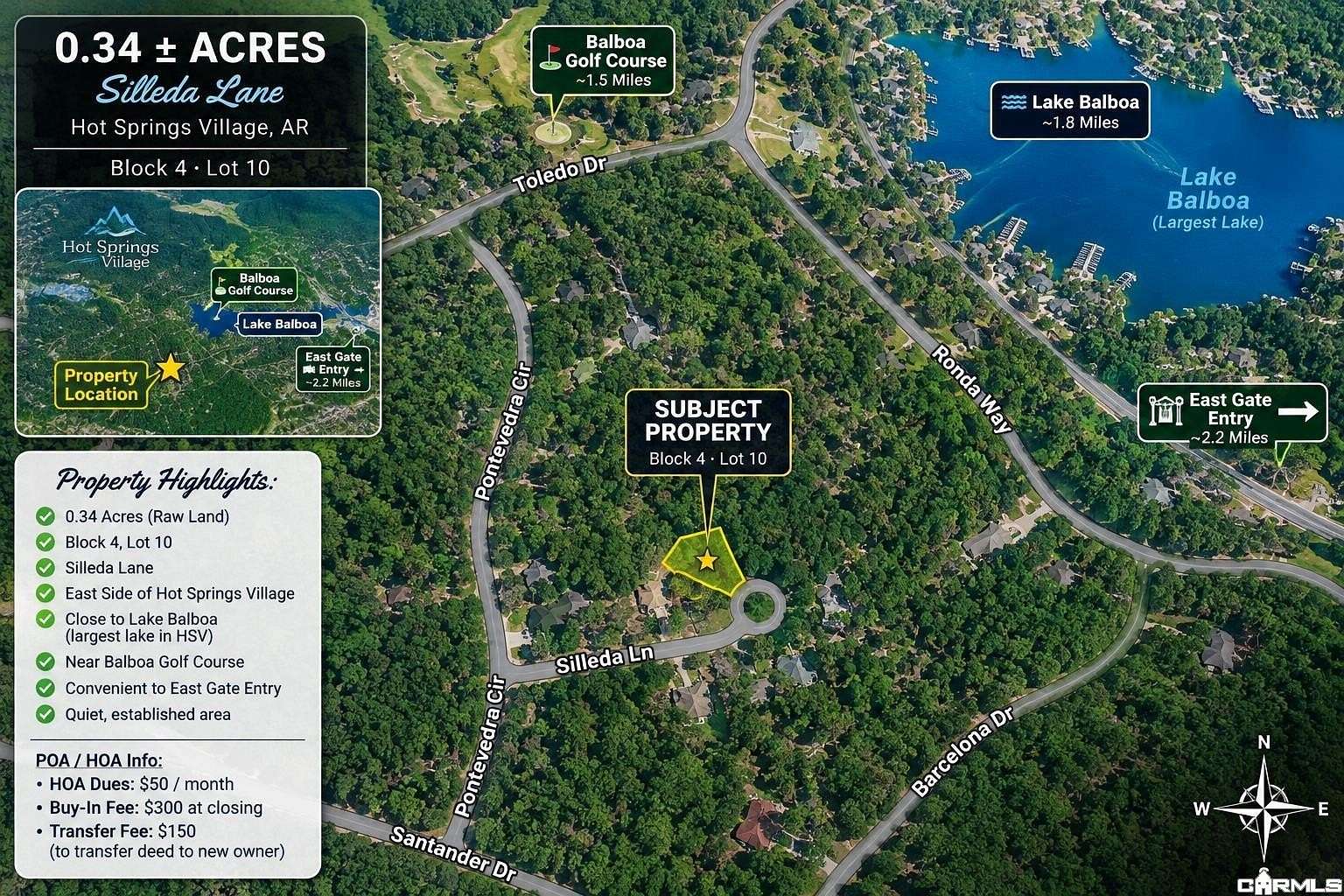 0.34 Acres of Land for Sale in Hot Springs, Arkansas