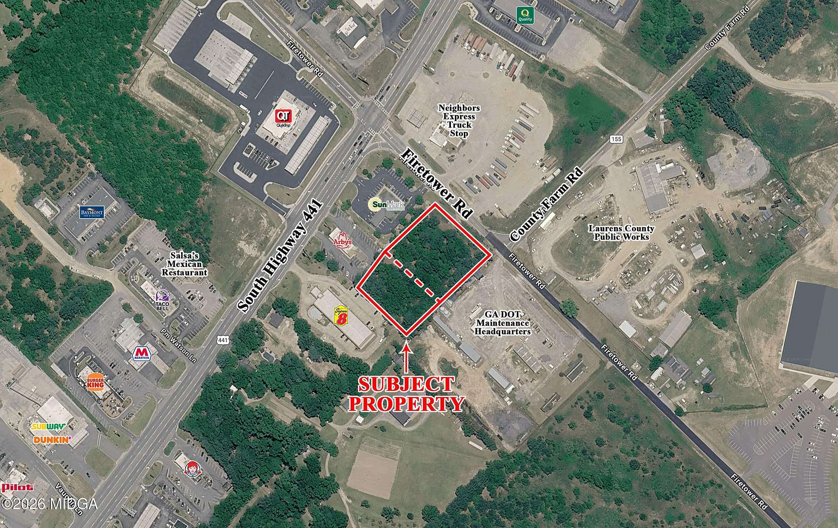 1.8 Acres of Commercial Land for Sale in Dublin, Georgia