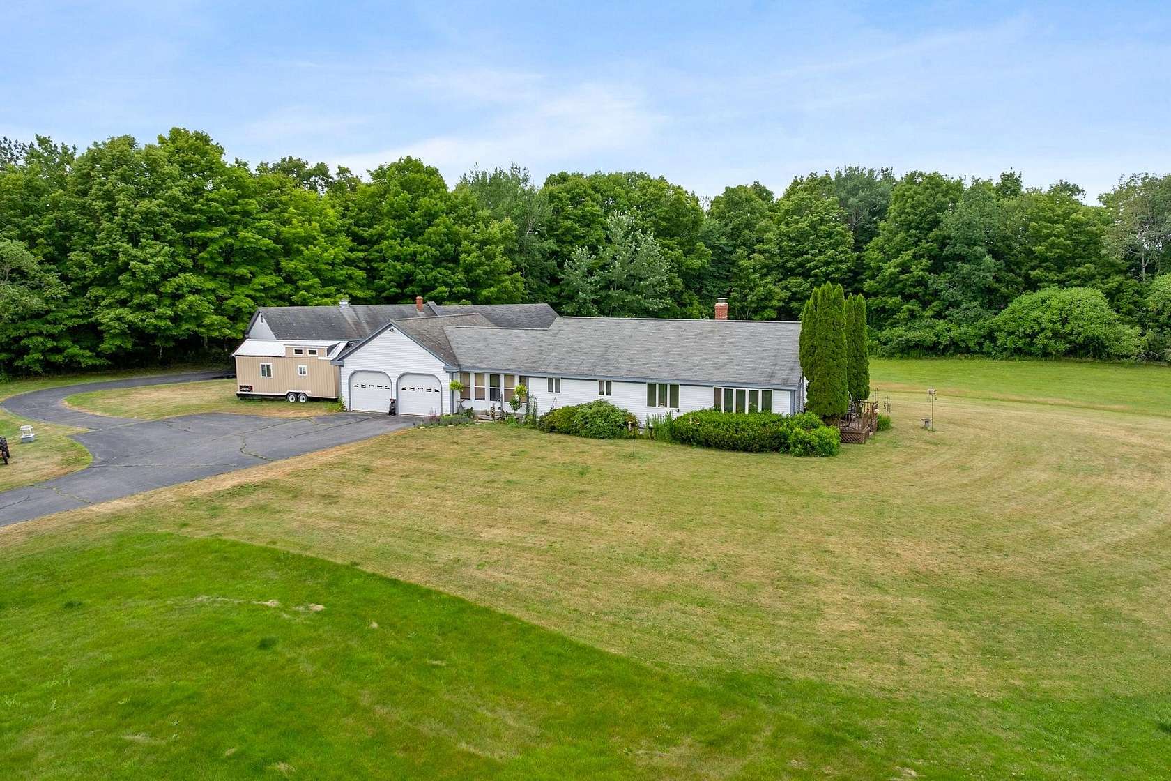 6.48 Acres of Land with Home for Sale in Pownal Town, Maine