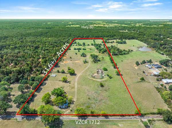 31.7 Acres of Land with Home for Sale in Grand Saline, Texas