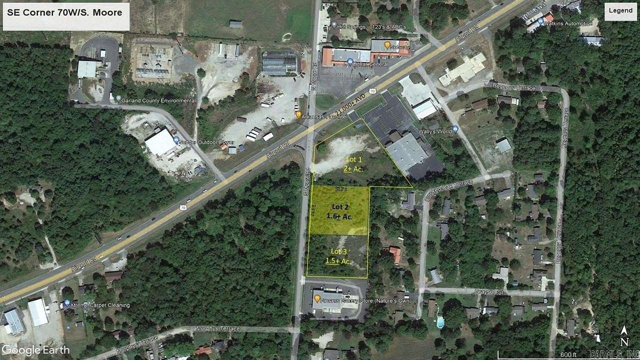 1.6 Acres of Commercial Land for Sale in Hot Springs, Arkansas