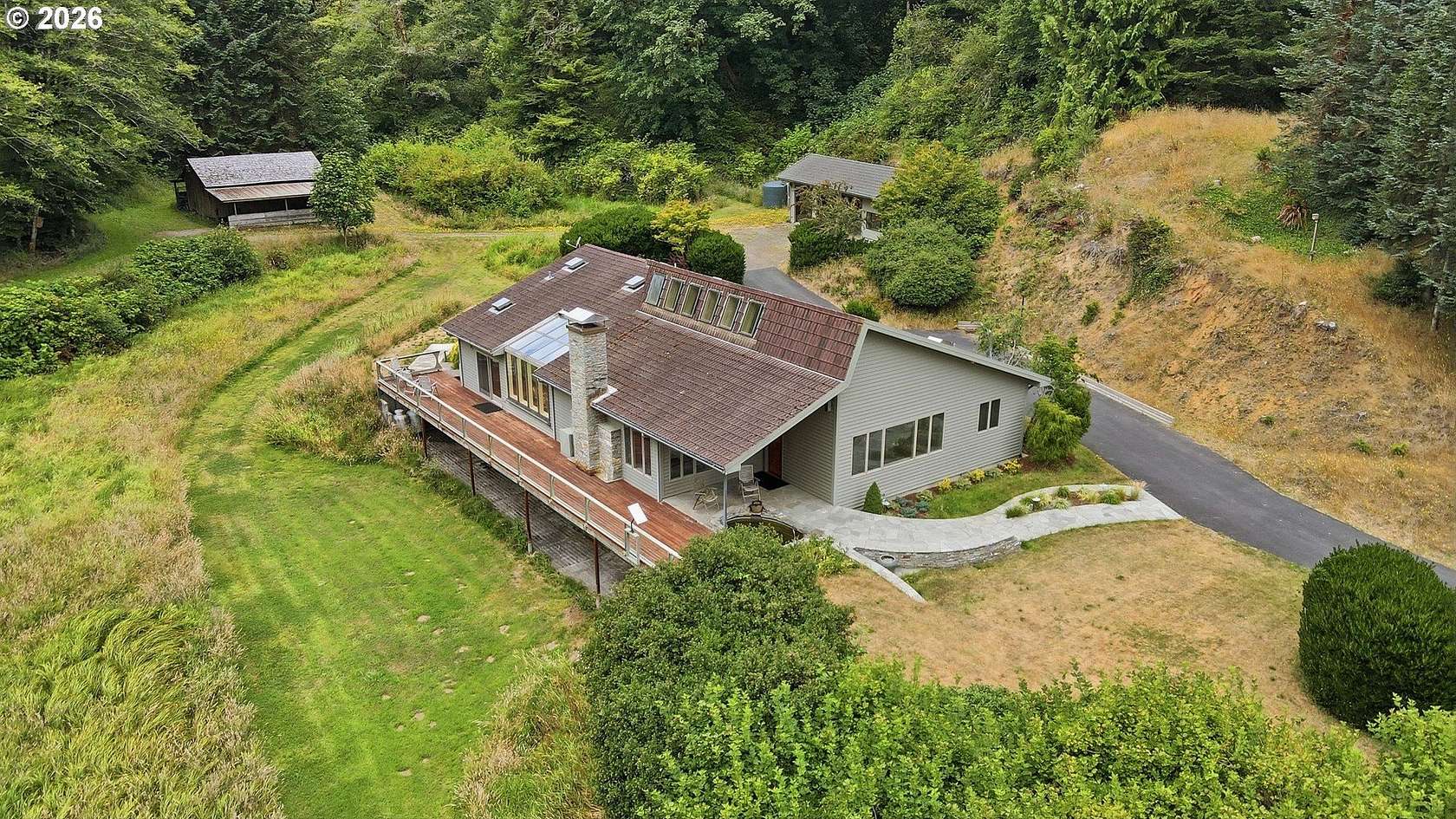 28 Acres of Recreational Land with Home for Sale in Coos Bay, Oregon