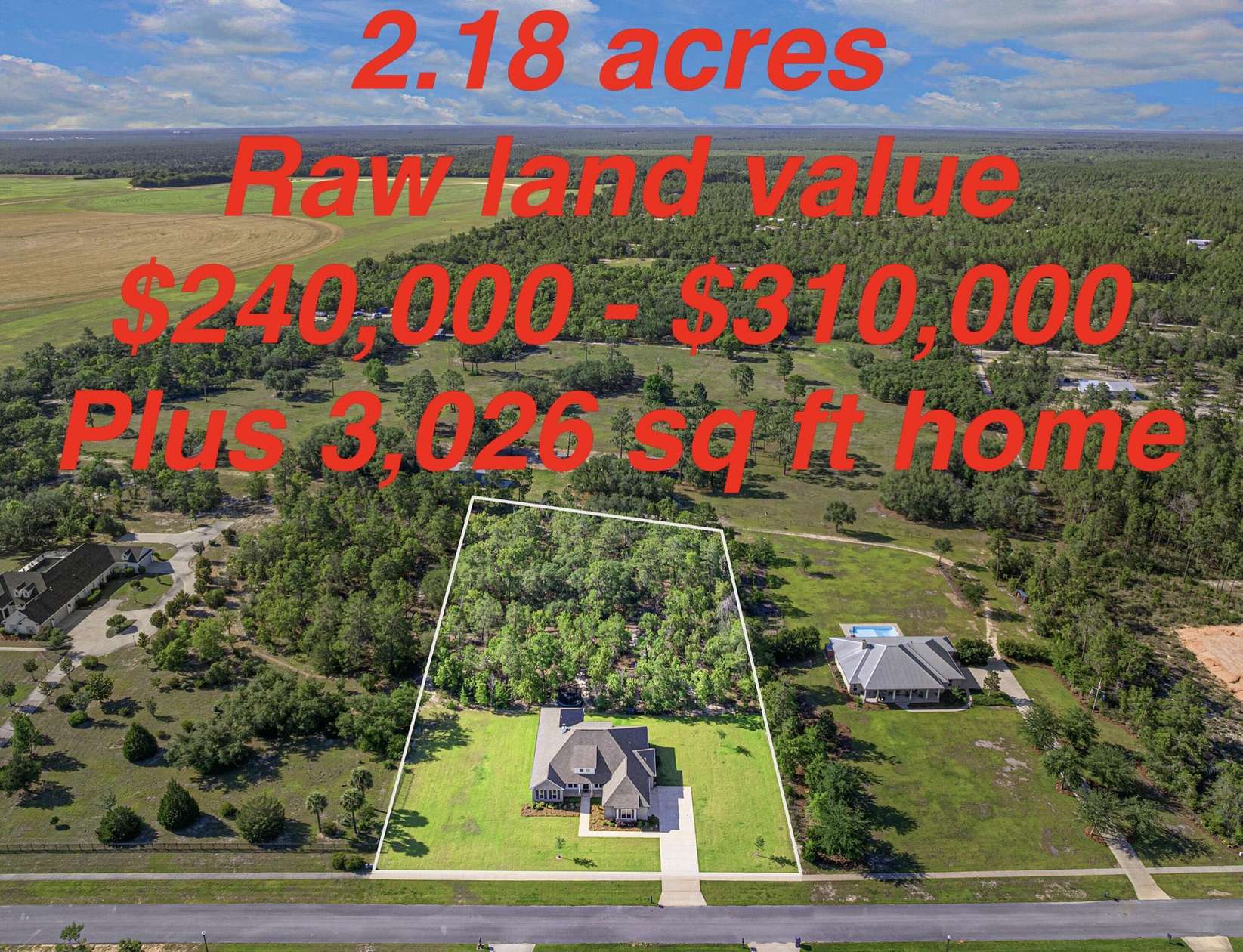 2.18 Acres of Land with Home for Sale in Freeport, Florida