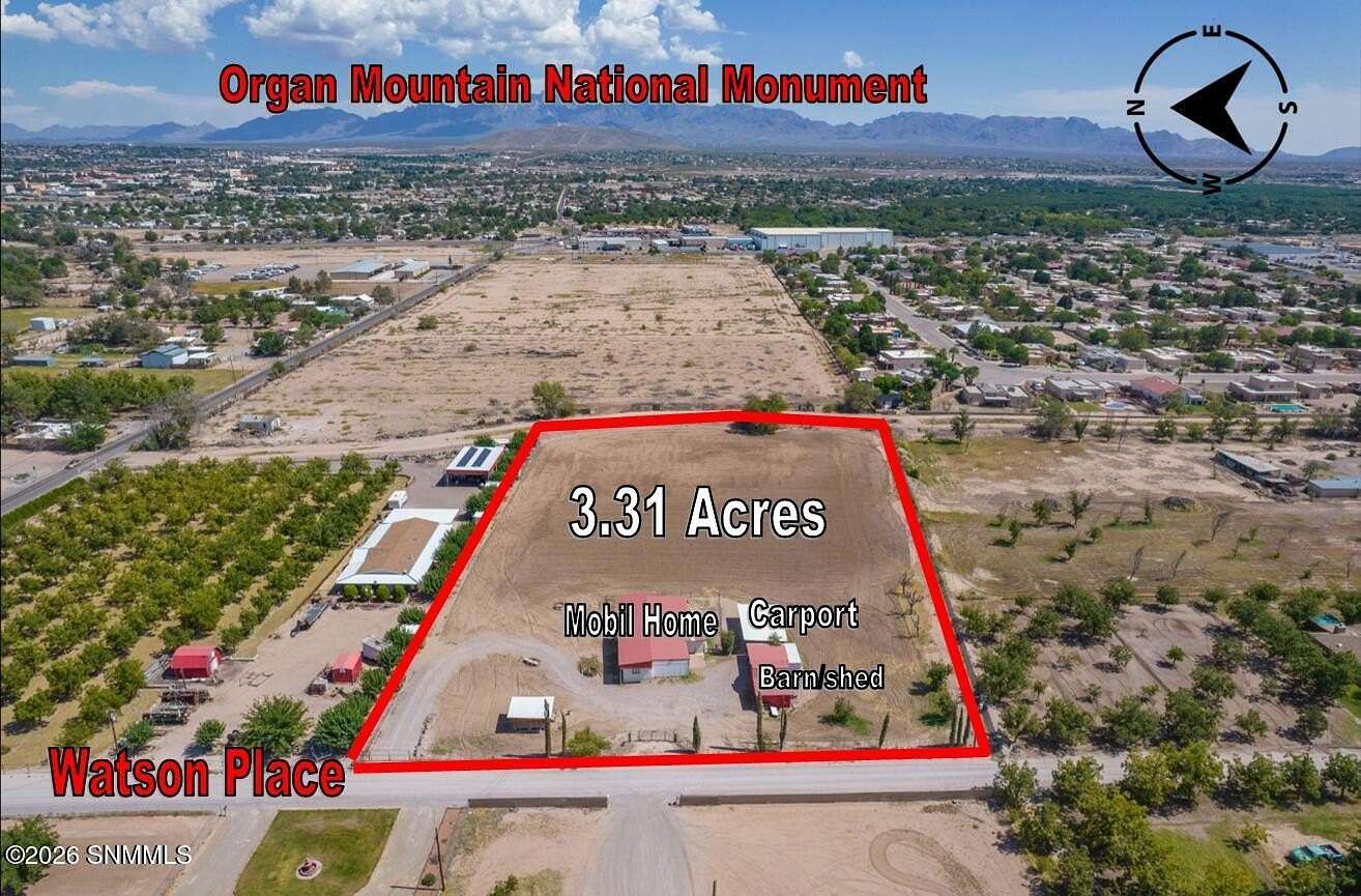 3.3 Acres of Land with Home for Sale in Las Cruces, New Mexico