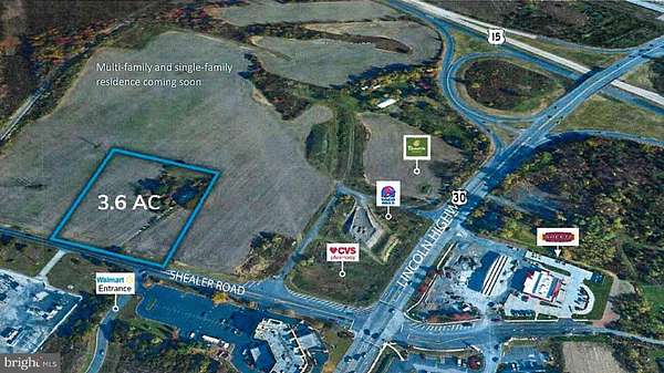 3.62 Acres of Commercial Land for Sale in Gettysburg, Pennsylvania