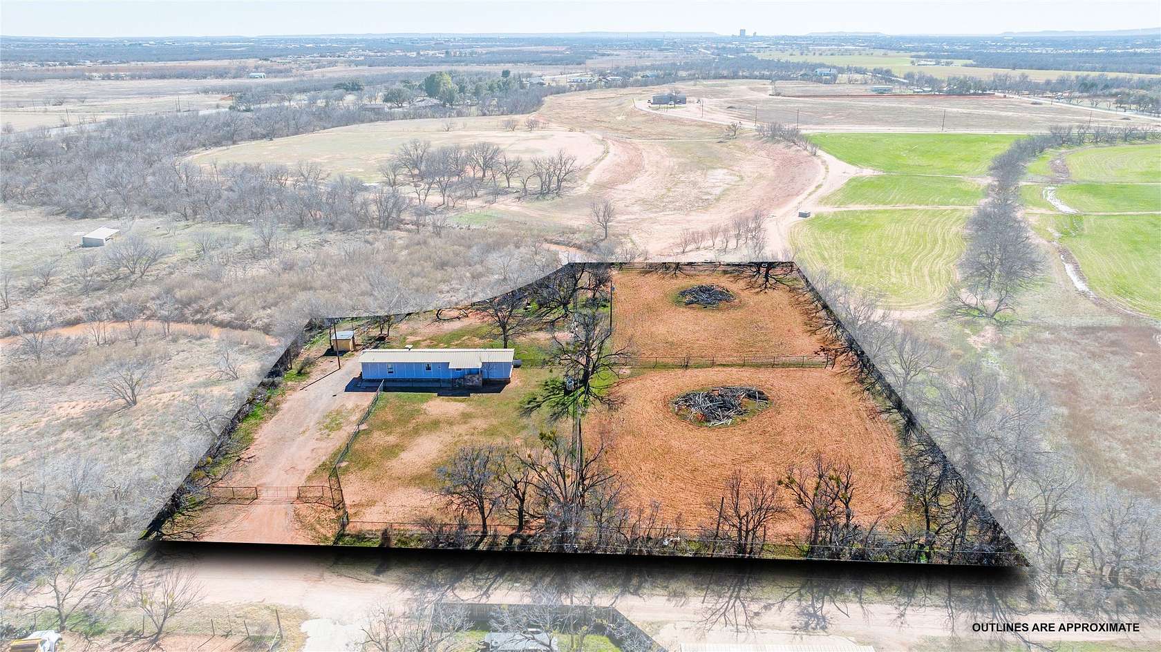 2 Acres of Land with Home for Lease in Abilene, Texas