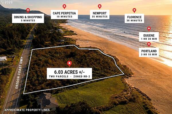 6 Acres of Residential Land for Sale in Yachats, Oregon