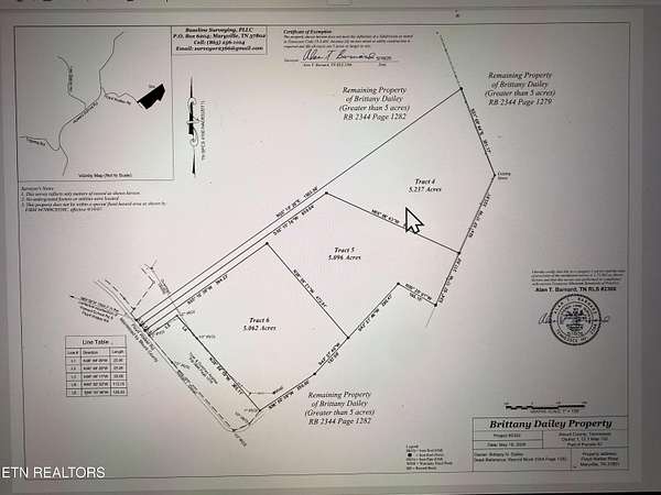 5.24 Acres of Land for Sale in Maryville, Tennessee