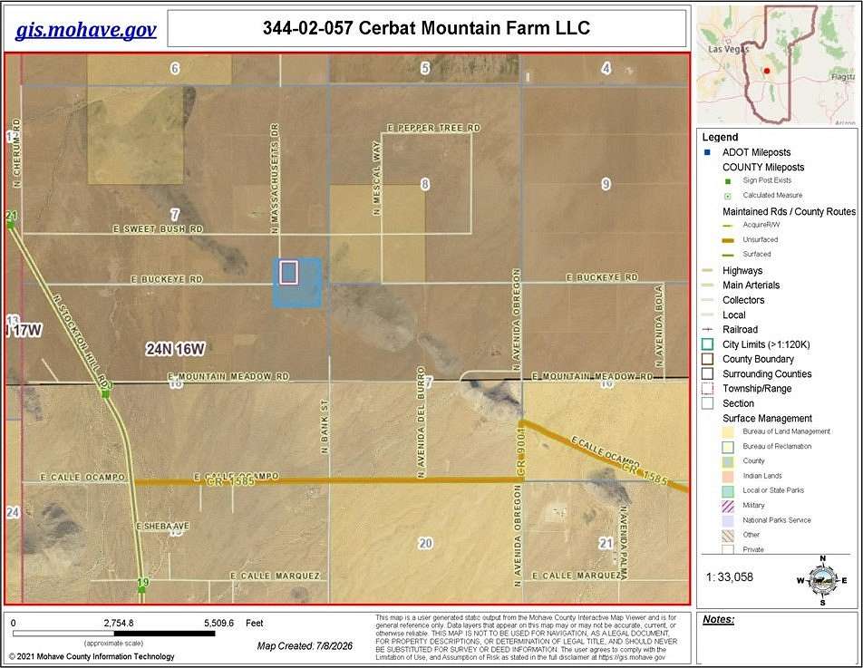 6 Acres of Residential Land for Sale in Kingman, Arizona
