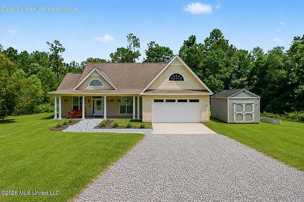 1.6 Acres of Land with Home for Sale in McHenry, Mississippi