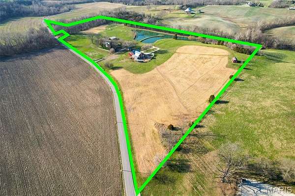 31.7 Acres of Recreational Land with Home for Sale in Marthasville, Missouri
