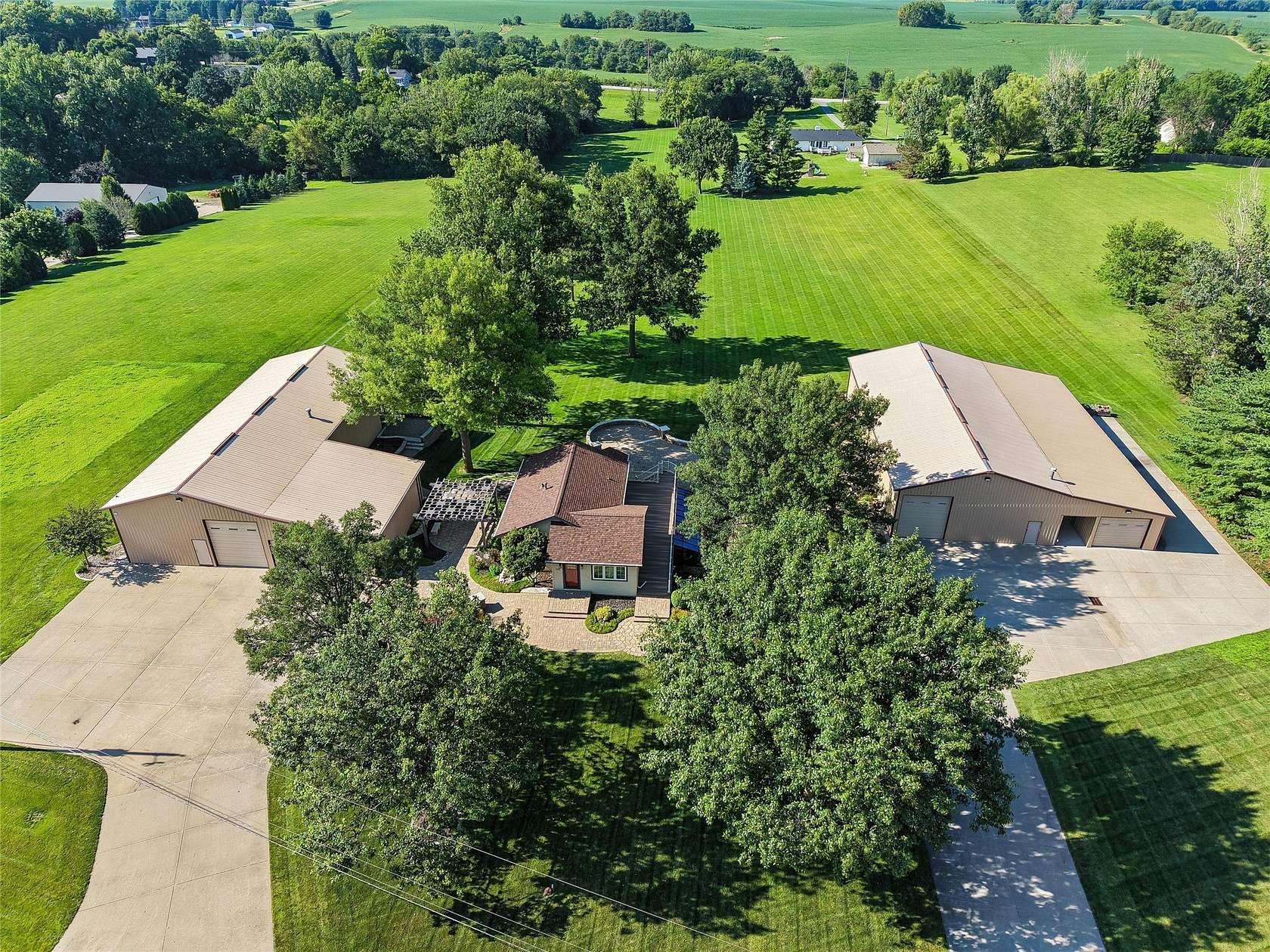 9.32 Acres of Land with Home for Sale in Pleasant Hill, Iowa