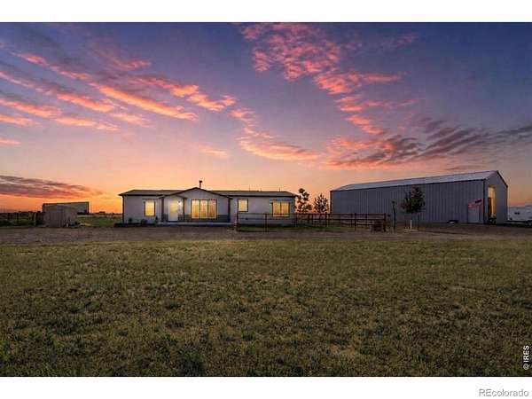 6.5 Acres of Land with Home for Sale in Keenesburg, Colorado