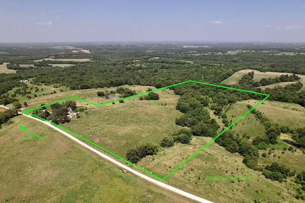 28 Acres of Land with Home for Sale in Hamilton, Missouri
