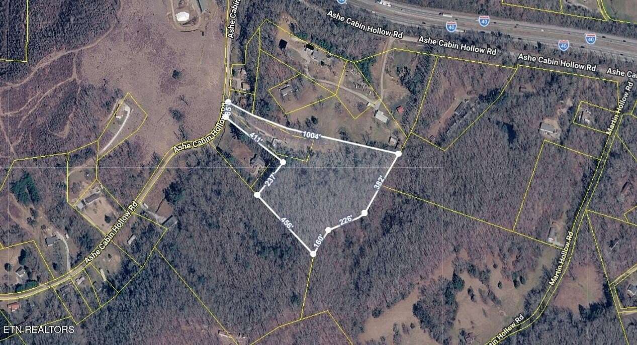 7.75 Acres of Land with Home for Sale in Harriman, Tennessee