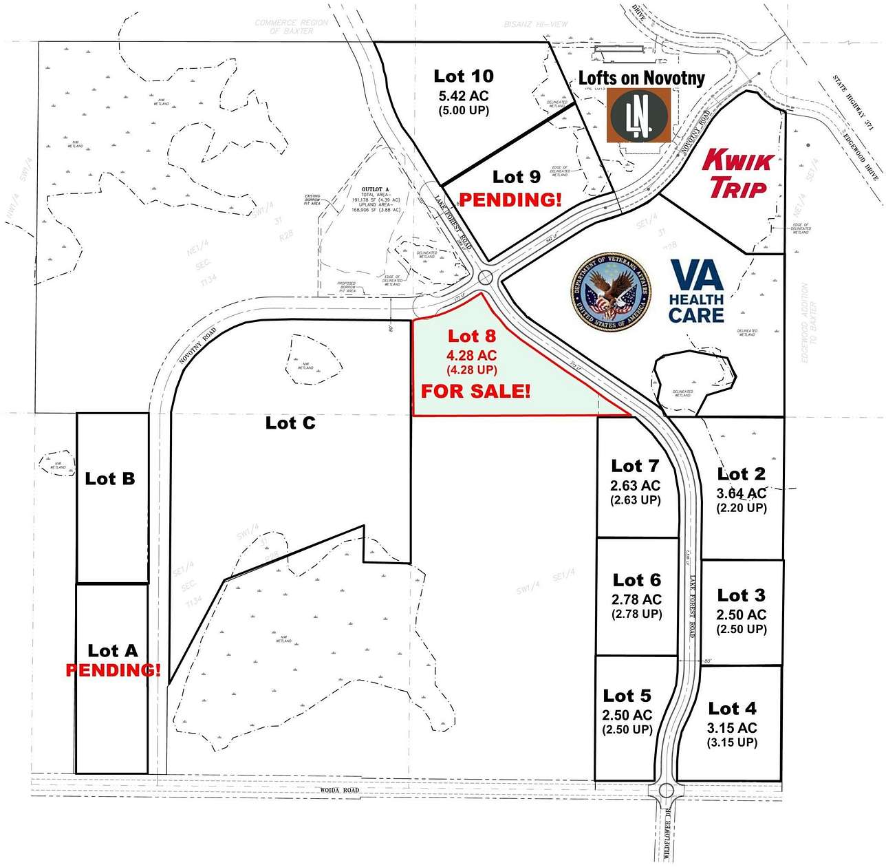 3.87 Acres of Residential Land for Sale in Baxter, Minnesota