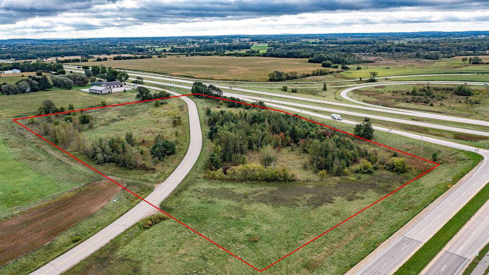 13.5 Acres of Commercial Land for Sale in Waupaca, Wisconsin