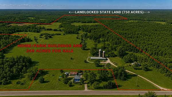 249 Acres of Land with Home for Sale in Mora, Minnesota