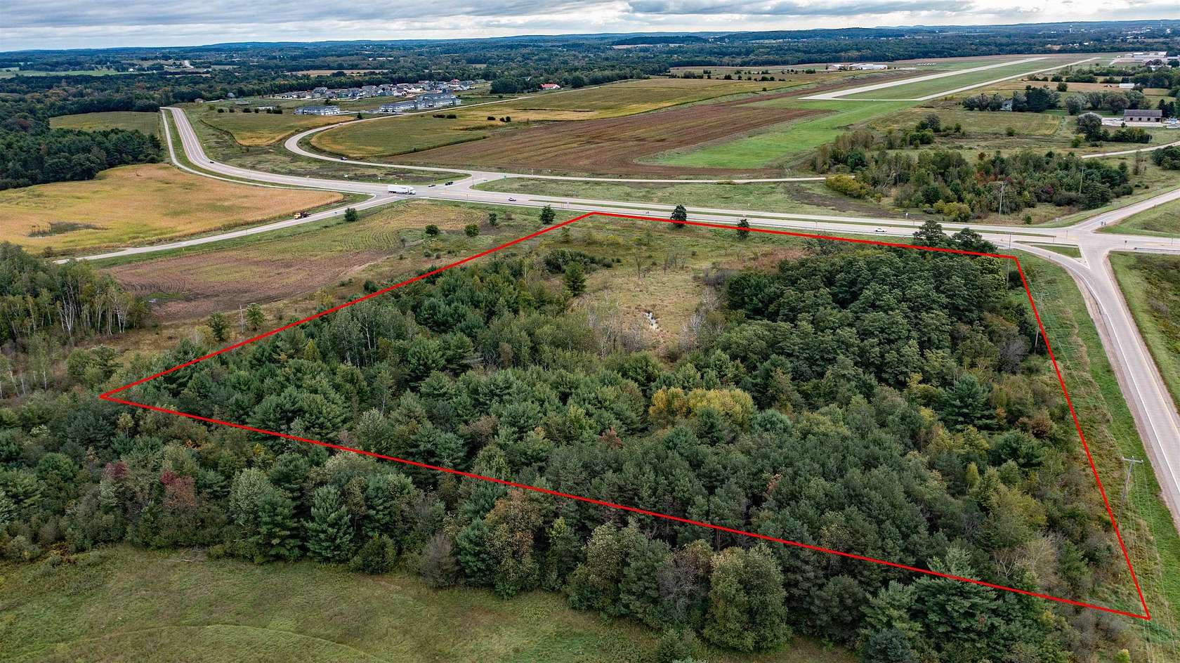9.79 Acres of Commercial Land for Sale in Waupaca, Wisconsin