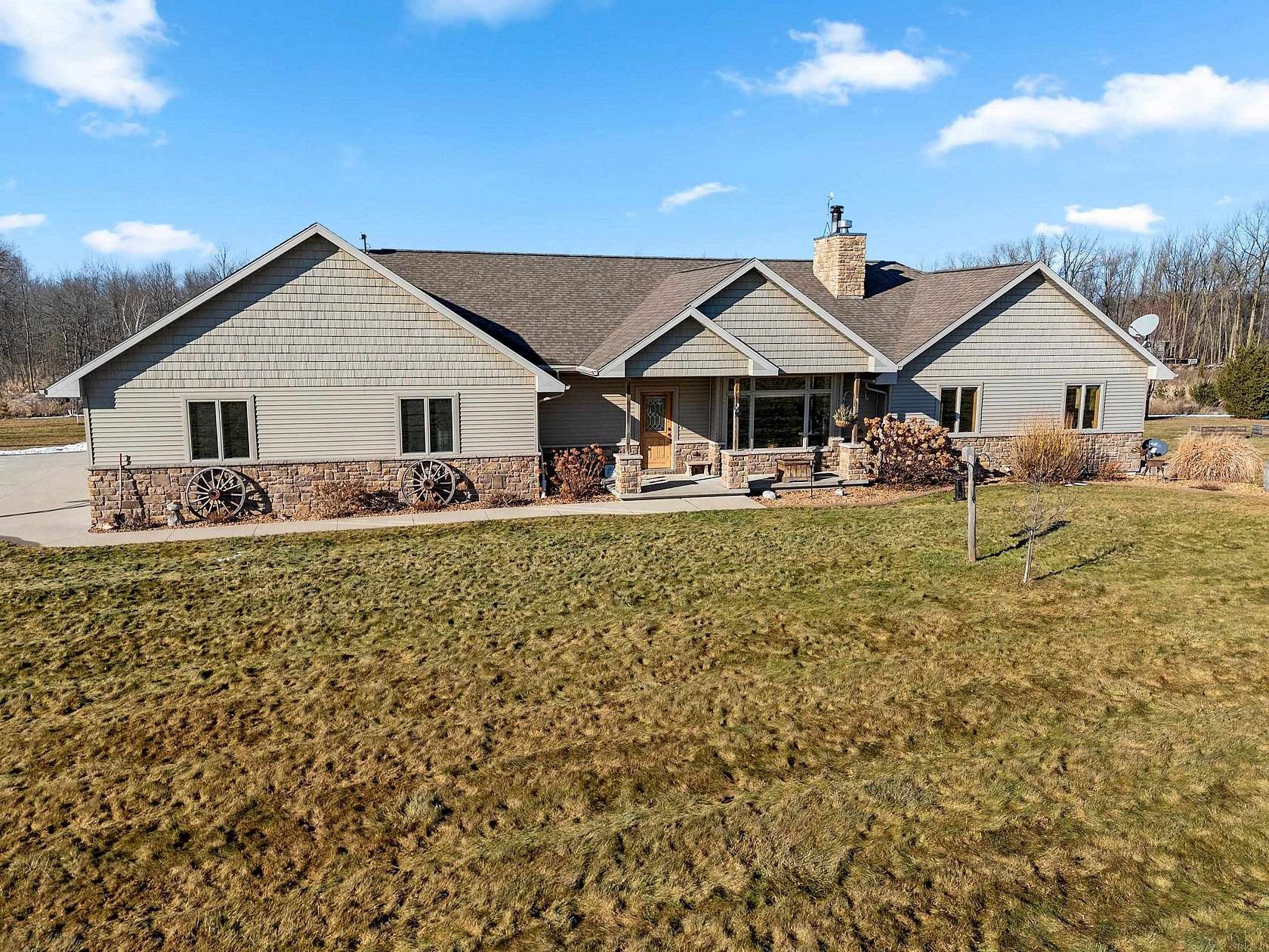 41.2 Acres of Recreational Land with Home for Sale in Black Creek, Wisconsin