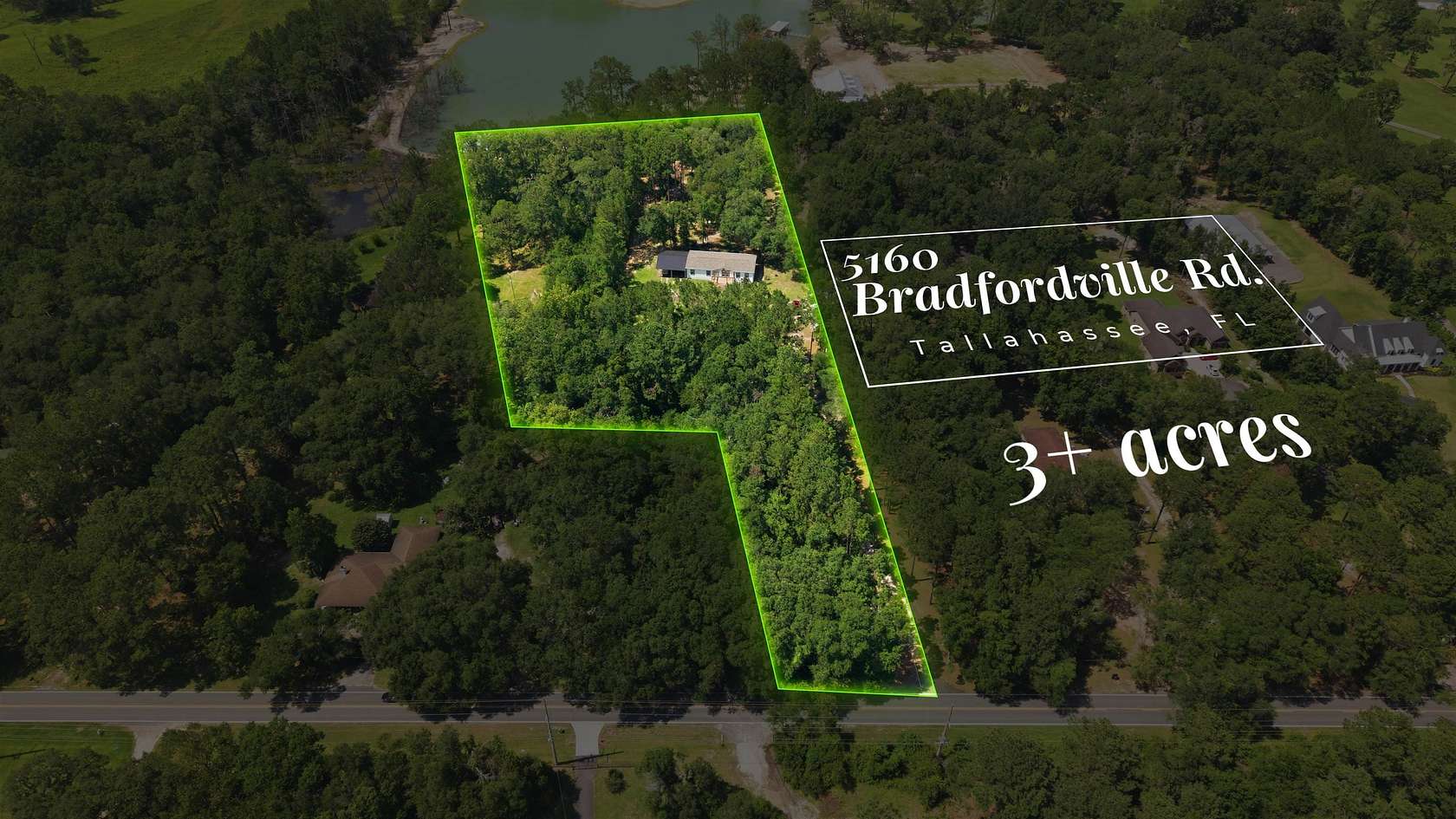 3.4 Acres of Land with Home for Sale in Tallahassee, Florida