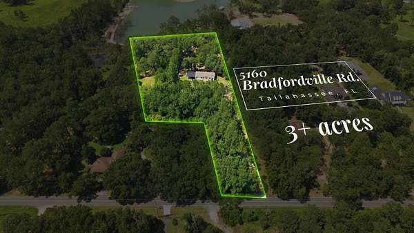 3.4 Acres of Land with Home for Sale in Tallahassee, Florida