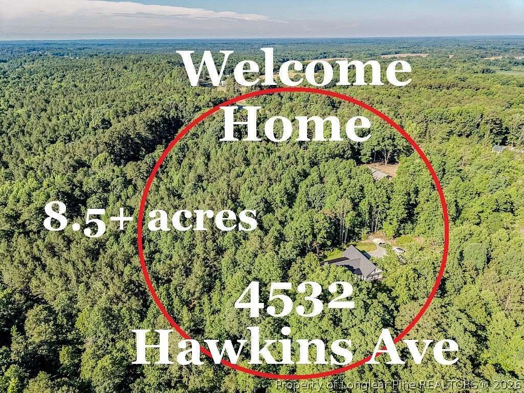 8.53 Acres of Land with Home for Sale in Sanford, North Carolina
