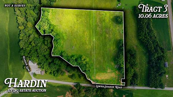 10 Acres of Recreational Land for Auction in Dresden, Tennessee