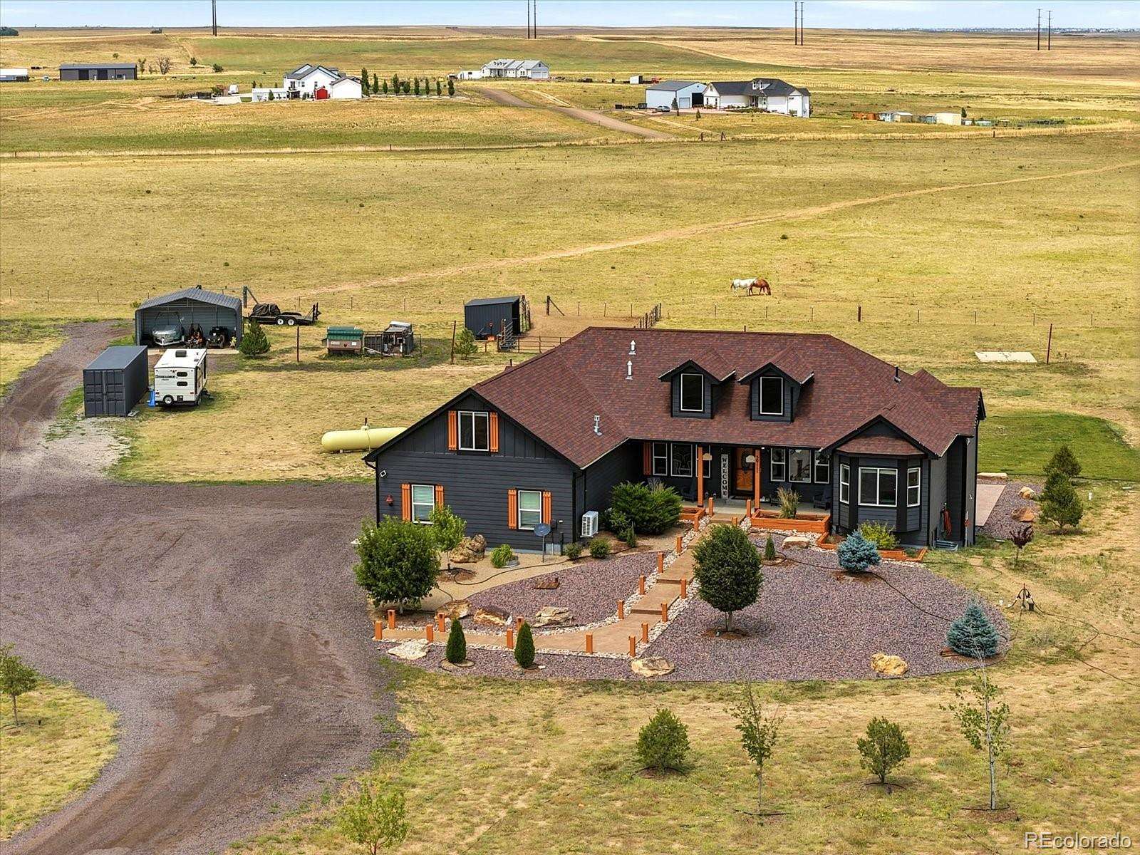 35 Acres of Land with Home for Sale in Bennett, Colorado