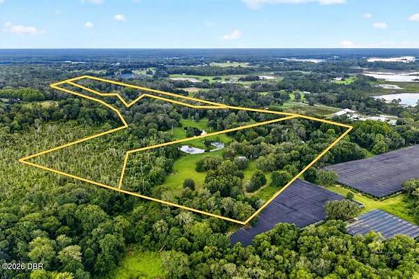 42.3 Acres of Land with Home for Sale in De Leon Springs, Florida