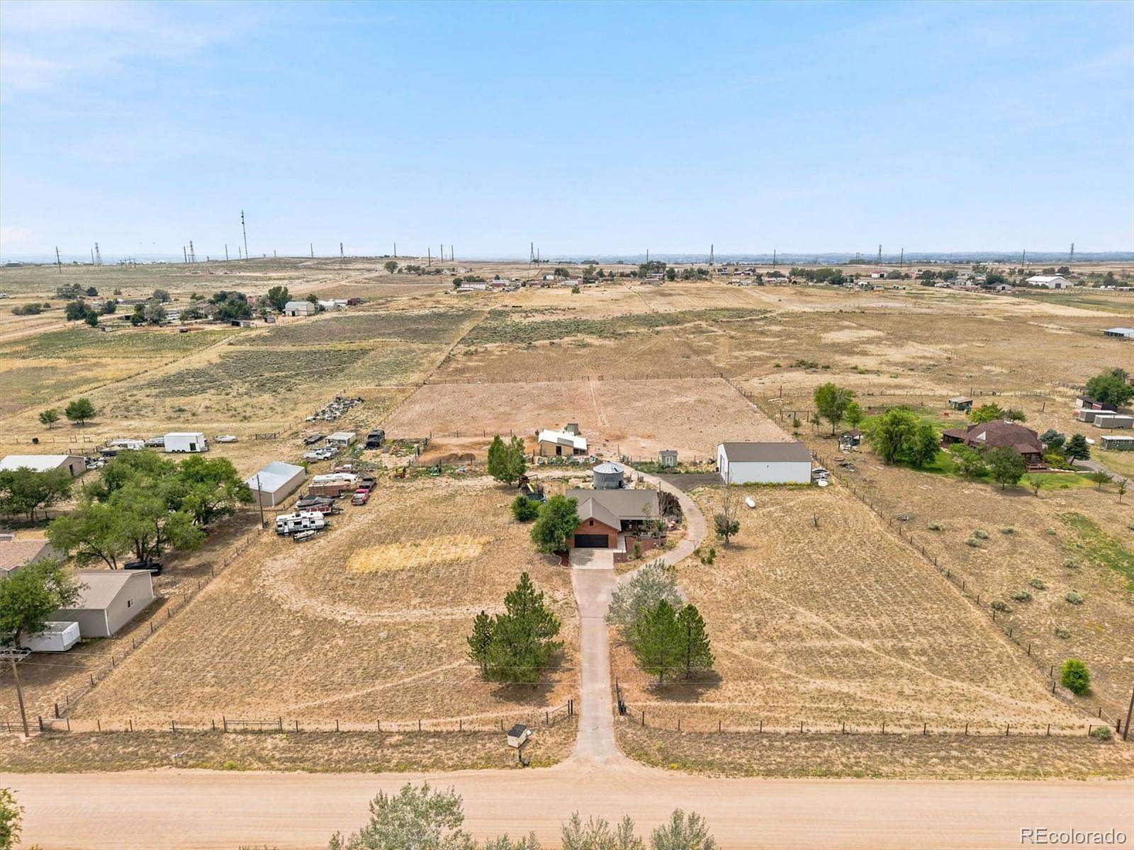 9.35 Acres of Land with Home for Sale in Fort Lupton, Colorado