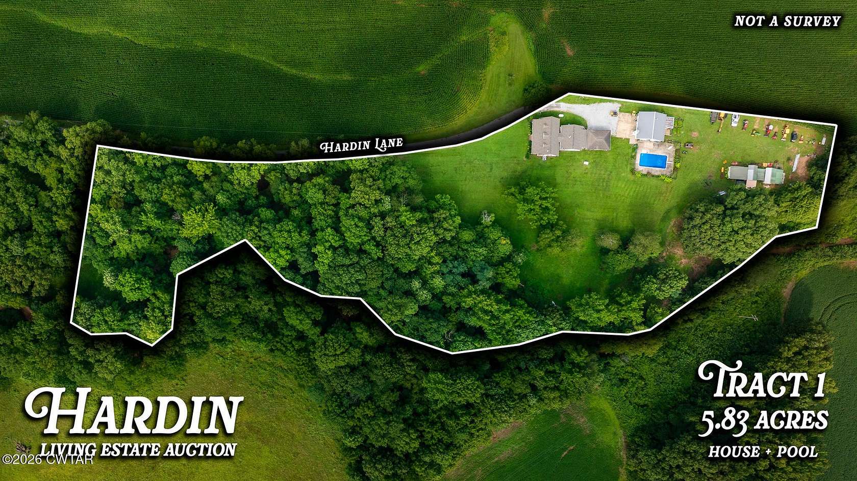 5.83 Acres of Land with Home for Auction in Dresden, Tennessee