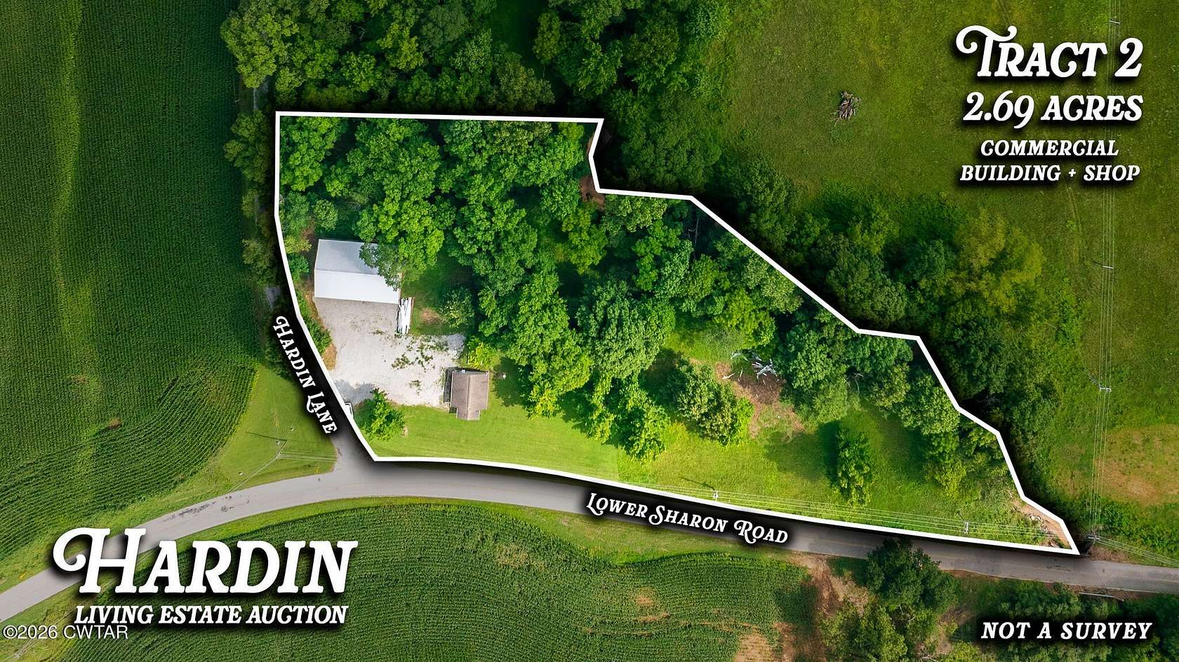 2.7 Acres of Improved Commercial Land for Auction in Dresden, Tennessee