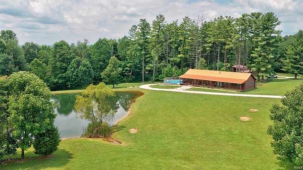 10.9 Acres of Land with Home for Sale in Mitchell, Indiana